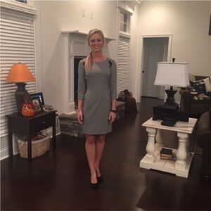 Gianni Bini Gray and Black Midi Dress